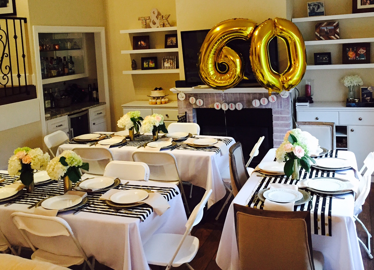 60th Birthday Party Table Setting Ideas 